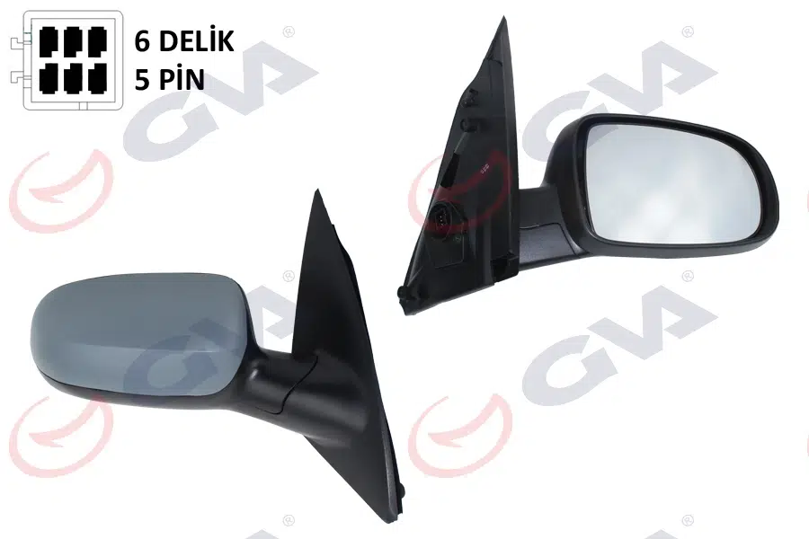 DIŞ DİKİZ AYNASI SAĞ CORSA C 01> ELEKTRİKLİ ISITMALI ASTARLI KONVEKS 5 FİŞ VM-200EHPR 1428308-1428857-1426530