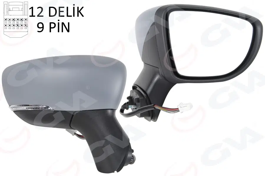 DIŞ DİKİZ AYNASI SAĞ ELEKTRİKLİ ISITMALI SİNYALLİ SENSÖRLÜ ASTARLI KONVEKS CAPTUR 17- 963010936R