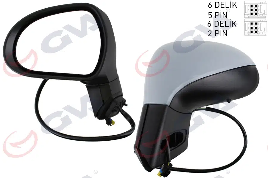 DIŞ DİKİZ AYNASI SOL 207 06> ELEKTRİKLİ ISITMALI SİNYALLİ ASTARLI KONVEKS VM-6207EHPL 8149.ZG-8153AX