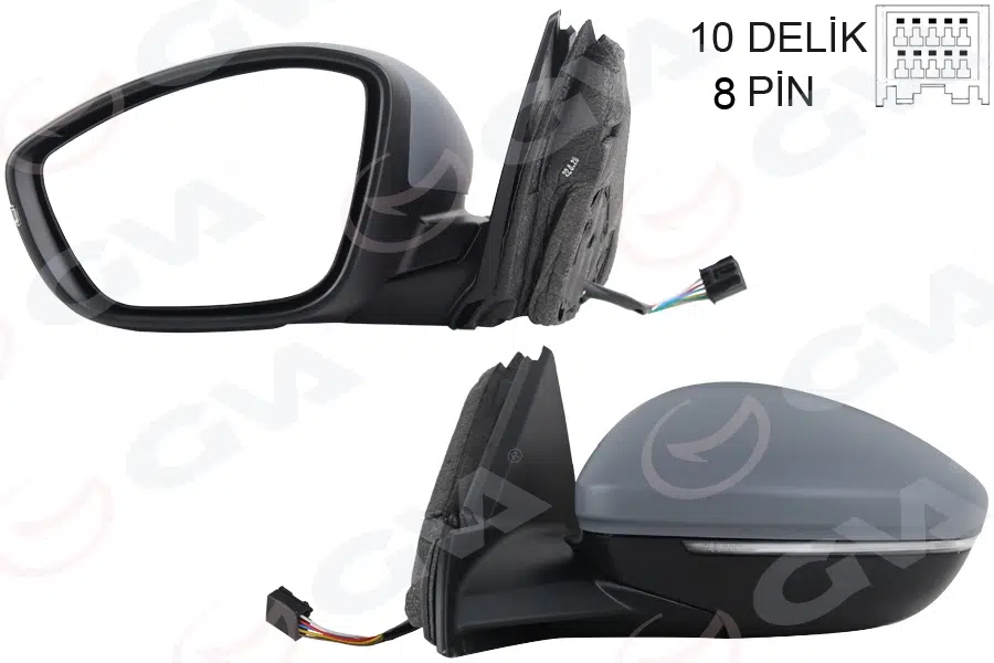 DIŞ DİKİZ AYNASI SOL ELEKTRİKLİ ISITMALI SİNYALLİ KATLANIR ASTARLI KONVEKS 208 19- CORSA F 19- 10H8P 983758881T-98260232XT