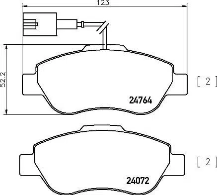 FREN BALATASI ÖN FIAT 500 07> FORD KA 09> 1778384-77365817