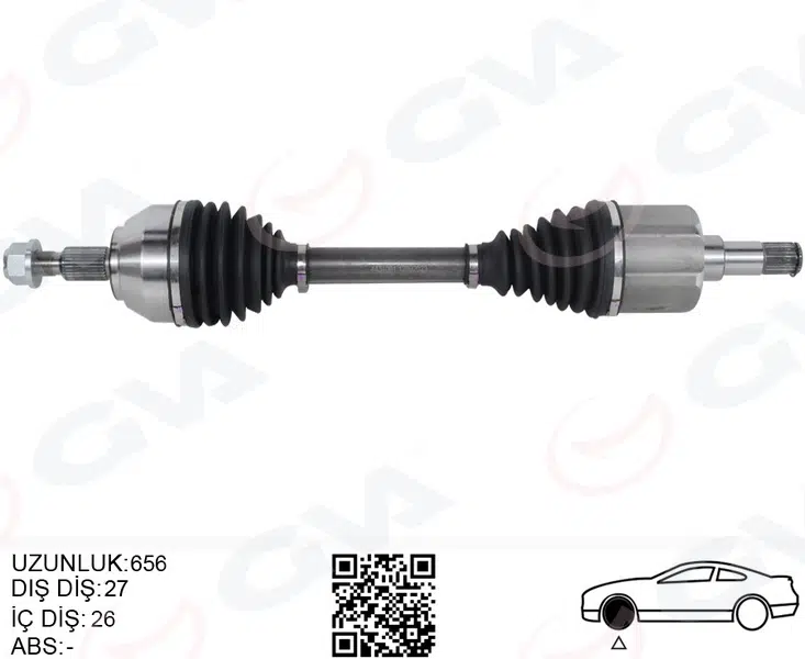 ON AKS KOMPLE SOL KUGA I 08>13 2.0 TDCI 8V413B437AC-8V413B437AB-1594946
